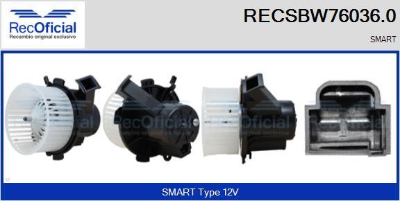RECOFICIAL RECSBW76036.0 - Вентилятор салона abcparts.ee