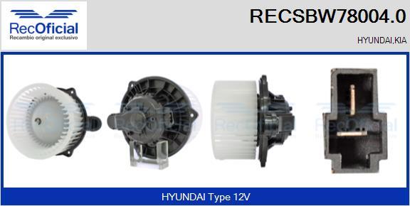 RECOFICIAL RECSBW78004.0 - Вентилятор салона abcparts.ee