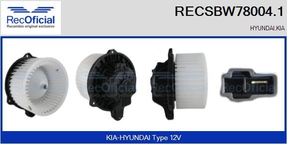 RECOFICIAL RECSBW78004.1 - Вентилятор салона abcparts.ee
