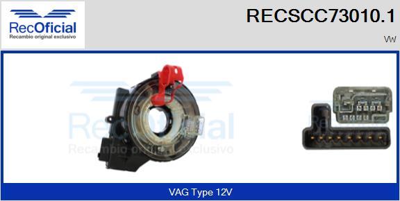 RECOFICIAL RECSCC73010.1 - Витая пружина, подушка безопасности abcparts.ee