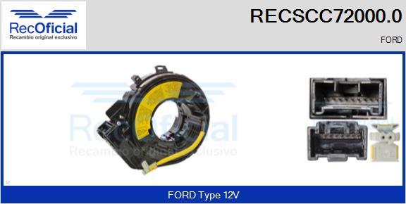 RECOFICIAL RECSCC72000.0 - Витая пружина, подушка безопасности abcparts.ee