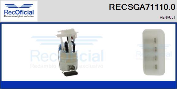 RECOFICIAL RECSGA71110.0 - Модуль топливного насоса abcparts.ee