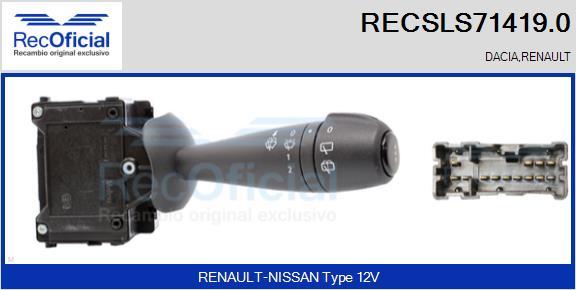 RECOFICIAL RECSLS71419.0 - Переключатель стеклоочистителя abcparts.ee