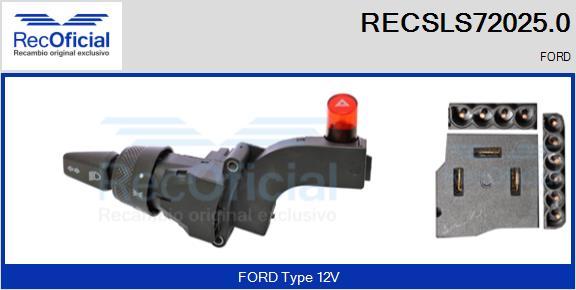 RECOFICIAL RECSLS72025.0 - Выключатель на рулевой колонке abcparts.ee