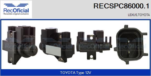 RECOFICIAL RECSPC86000.1 - Преобразователь давления ОГ, EGR abcparts.ee
