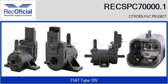 RECOFICIAL RECSPC70000.1 - Преобразователь давления ОГ, EGR abcparts.ee