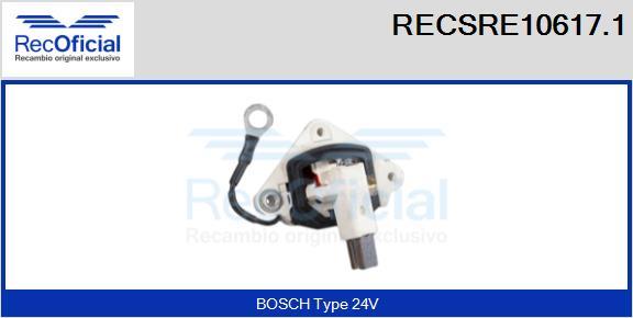 RECOFICIAL RECSRE10617.1 - Регулятор напряжения, генератор abcparts.ee
