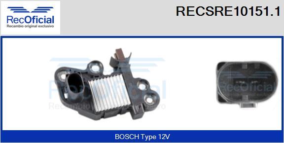 RECOFICIAL RECSRE10151.1 - Регулятор напряжения, генератор abcparts.ee