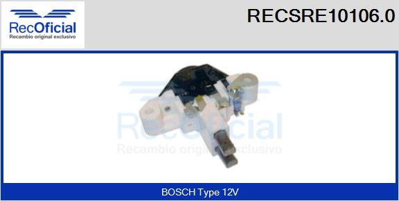 RECOFICIAL RECSRE10106.0 - Регулятор напряжения, генератор abcparts.ee