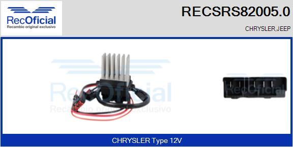 RECOFICIAL RECSRS82005.0 - Сопротивление, реле, вентилятор салона abcparts.ee