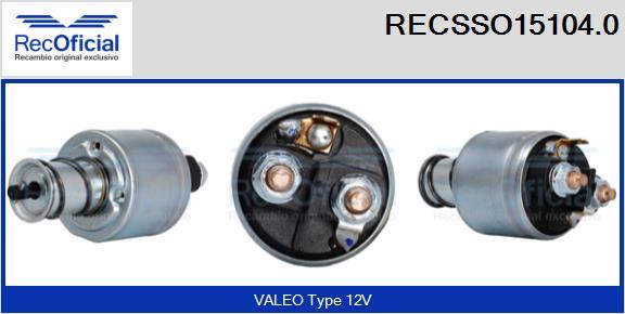 RECOFICIAL RECSSO15104.0 - Тяговое реле, соленоид, стартер abcparts.ee