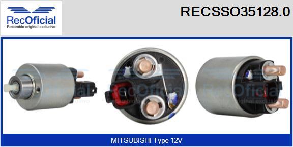 RECOFICIAL RECSSO35128.0 - Тяговое реле, соленоид, стартер abcparts.ee