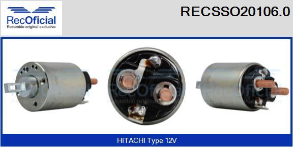 RECOFICIAL RECSSO20106.0 - Тяговое реле, соленоид, стартер abcparts.ee