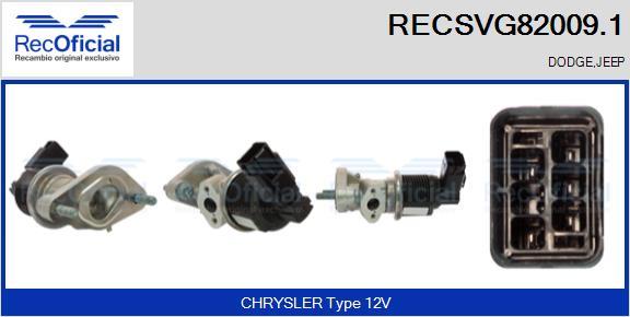 RECOFICIAL RECSVG82009.1 - Клапан возврата ОГ abcparts.ee