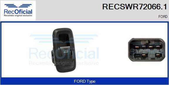 RECOFICIAL RECSWR72066.1 - Выключатель, стеклоподъемник abcparts.ee
