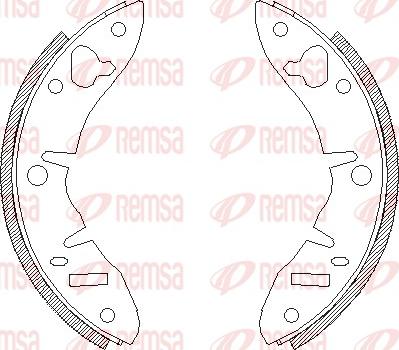 Remsa 4220.00 - Комплект тормозных колодок, барабанные abcparts.ee