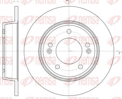 Remsa 61435.00 - Тормозной диск abcparts.ee