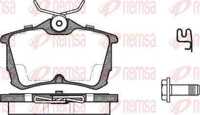 Remsa 0695.02 - Тормозные колодки, дисковые, комплект abcparts.ee