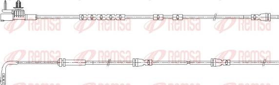 Remsa 001186 - Сигнализатор, износ тормозных колодок abcparts.ee