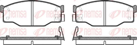 Remsa 0195.14 - Тормозные колодки, дисковые, комплект abcparts.ee