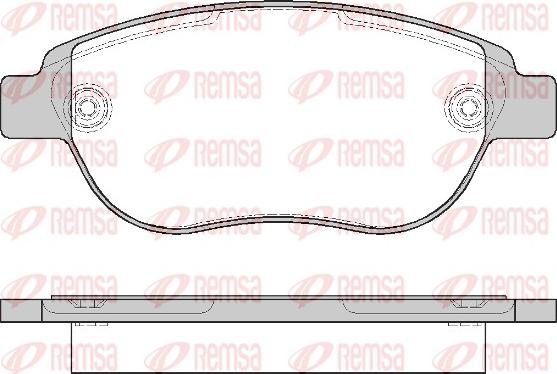 Remsa 0841.00 - Тормозные колодки, дисковые, комплект abcparts.ee