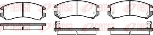 Remsa 0219.02 - Тормозные колодки, дисковые, комплект abcparts.ee