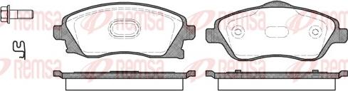 Remsa 0774.12 - Тормозные колодки, дисковые, комплект abcparts.ee