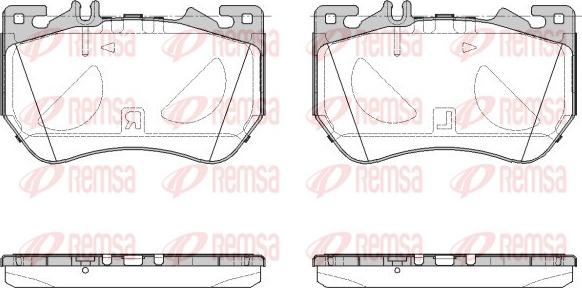 Remsa 1971.00 - Тормозные колодки, дисковые, комплект abcparts.ee