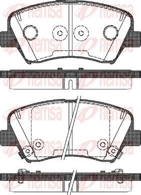 Remsa 1412.32 - Тормозные колодки, дисковые, комплект abcparts.ee