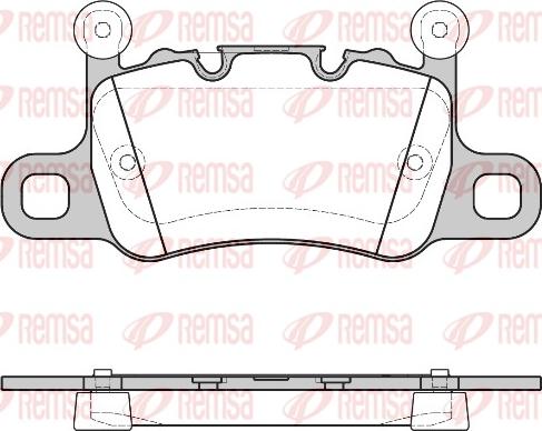 Remsa 1598.10 - Тормозные колодки, дисковые, комплект abcparts.ee