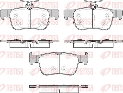Remsa 1551.32 - Тормозные колодки, дисковые, комплект abcparts.ee