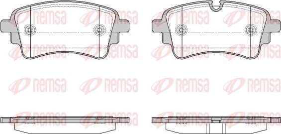 Remsa 1669.10 - Тормозные колодки, дисковые, комплект abcparts.ee