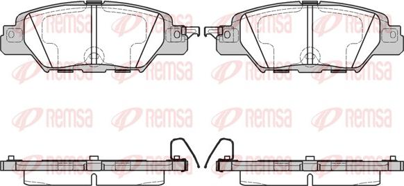 Remsa 1677.00 - Тормозные колодки, дисковые, комплект abcparts.ee