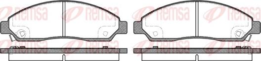 Remsa 1098.14 - Тормозные колодки, дисковые, комплект abcparts.ee