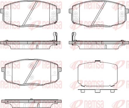 Remsa 1038.12 - Тормозные колодки, дисковые, комплект abcparts.ee