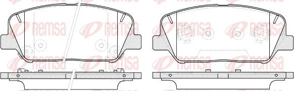 Remsa 1398.12 - Тормозные колодки, дисковые, комплект abcparts.ee