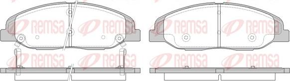 Remsa 1334.02 - Тормозные колодки, дисковые, комплект abcparts.ee