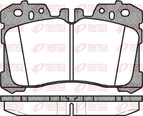 Remsa 1320.00 - Тормозные колодки, дисковые, комплект abcparts.ee