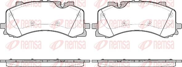 Remsa 1744.00 - Тормозные колодки, дисковые, комплект abcparts.ee