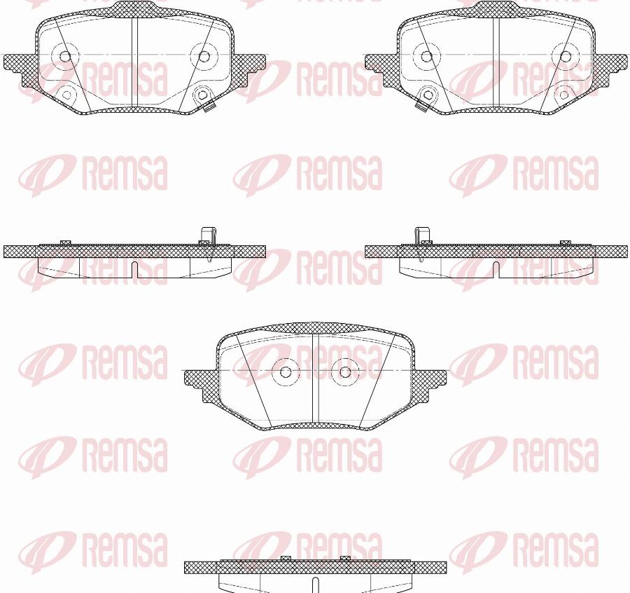 Remsa X2045.02 - Тормозные колодки, дисковые, комплект abcparts.ee