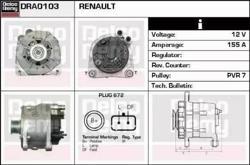 Remy DRA0103 - Генератор abcparts.ee