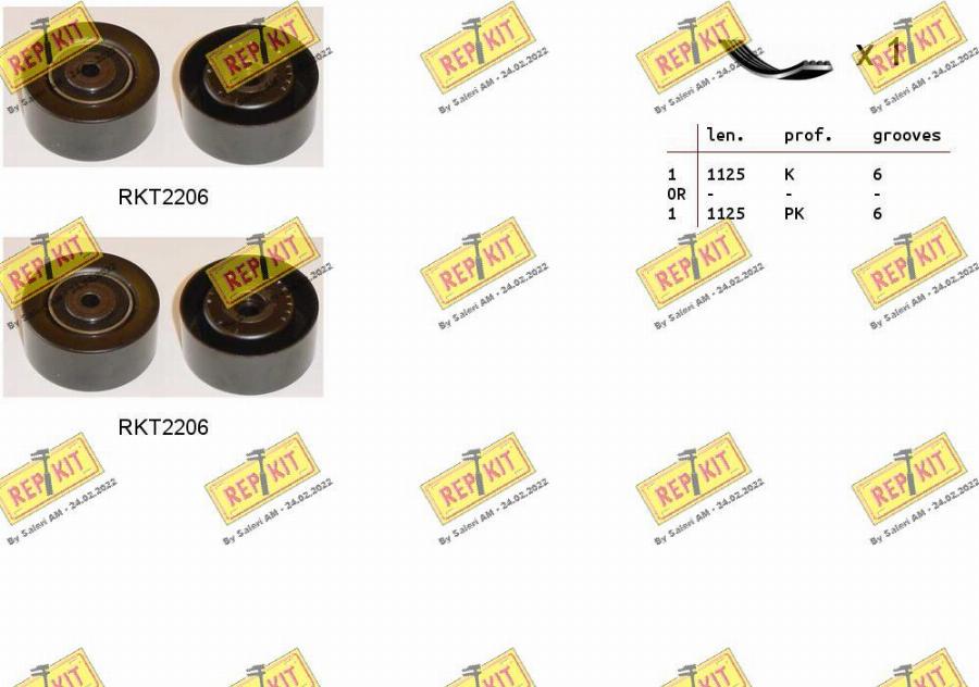 REPKIT RKTA0016 - Поликлиновый ременный комплект abcparts.ee