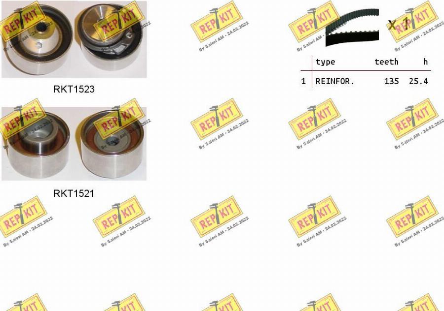 REPKIT RKTK1142 - Комплект зубчатого ремня ГРМ abcparts.ee