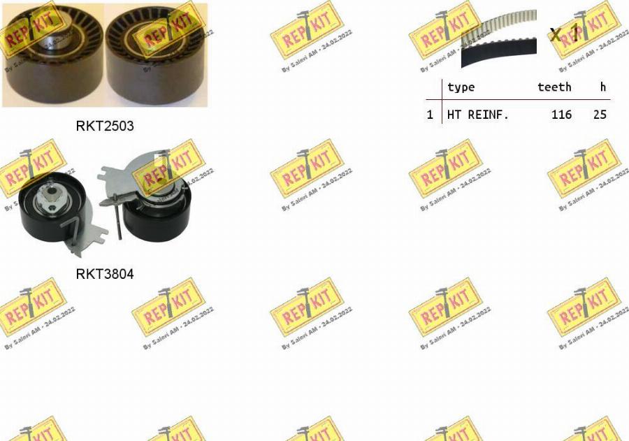 REPKIT RKTK1217 - Комплект зубчатого ремня ГРМ abcparts.ee