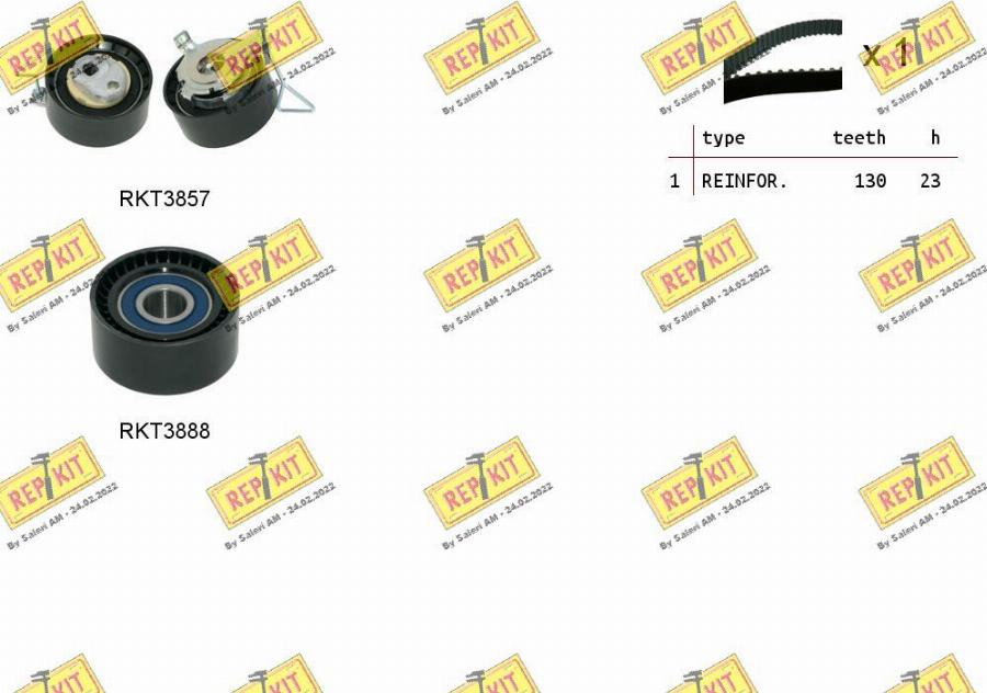 REPKIT RKTK1289 - Комплект зубчатого ремня ГРМ abcparts.ee