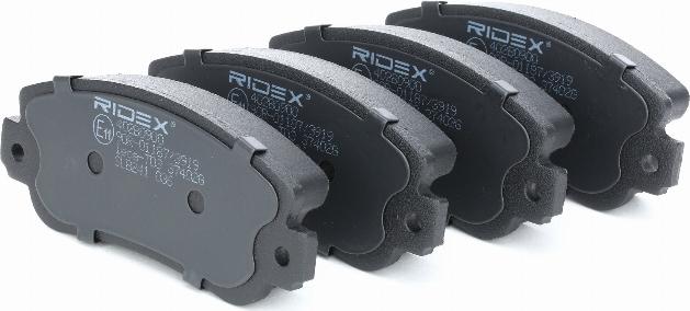 RIDEX 402B0900 - Тормозные колодки, дисковые, комплект abcparts.ee