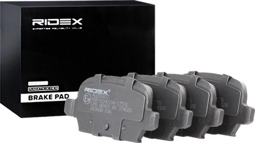 RIDEX 402B0437 - Тормозные колодки, дисковые, комплект abcparts.ee