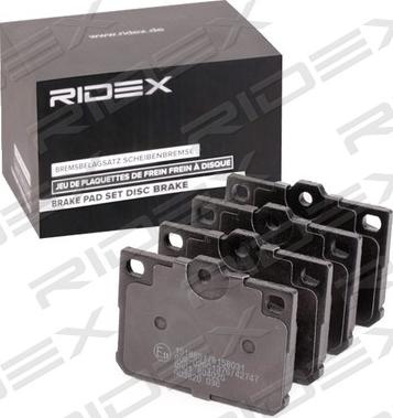 RIDEX 402B1016 - Тормозные колодки, дисковые, комплект abcparts.ee