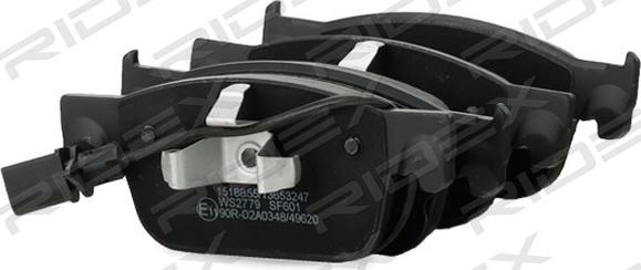 RIDEX 402B1318 - Тормозные колодки, дисковые, комплект abcparts.ee