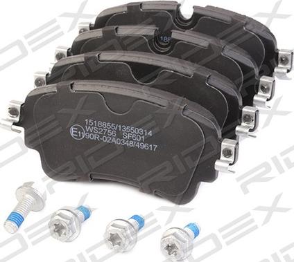 RIDEX 402B1217 - Тормозные колодки, дисковые, комплект abcparts.ee